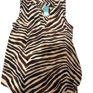 Maurices Brown and Black Zebra Tank Top